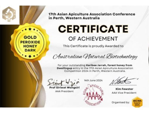 17th Asia Apiculture Association Competition 2024 – Gold Peroxide Honey Dark